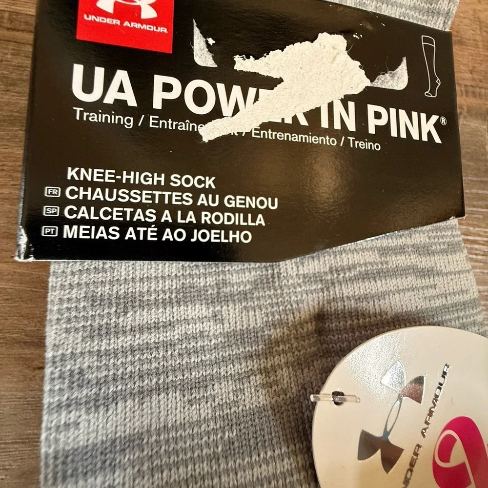 UNDER ARMOUR Breast Cancer Awareness Socks UA Power In Pink Sz M